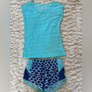 Nike Dri Fit Running shorts and top XS